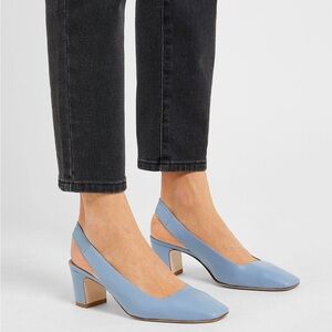 Elegant Blue Slingback Heels